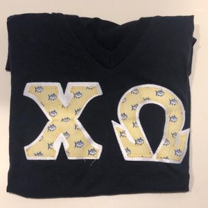 Chi Omega embroidered tee